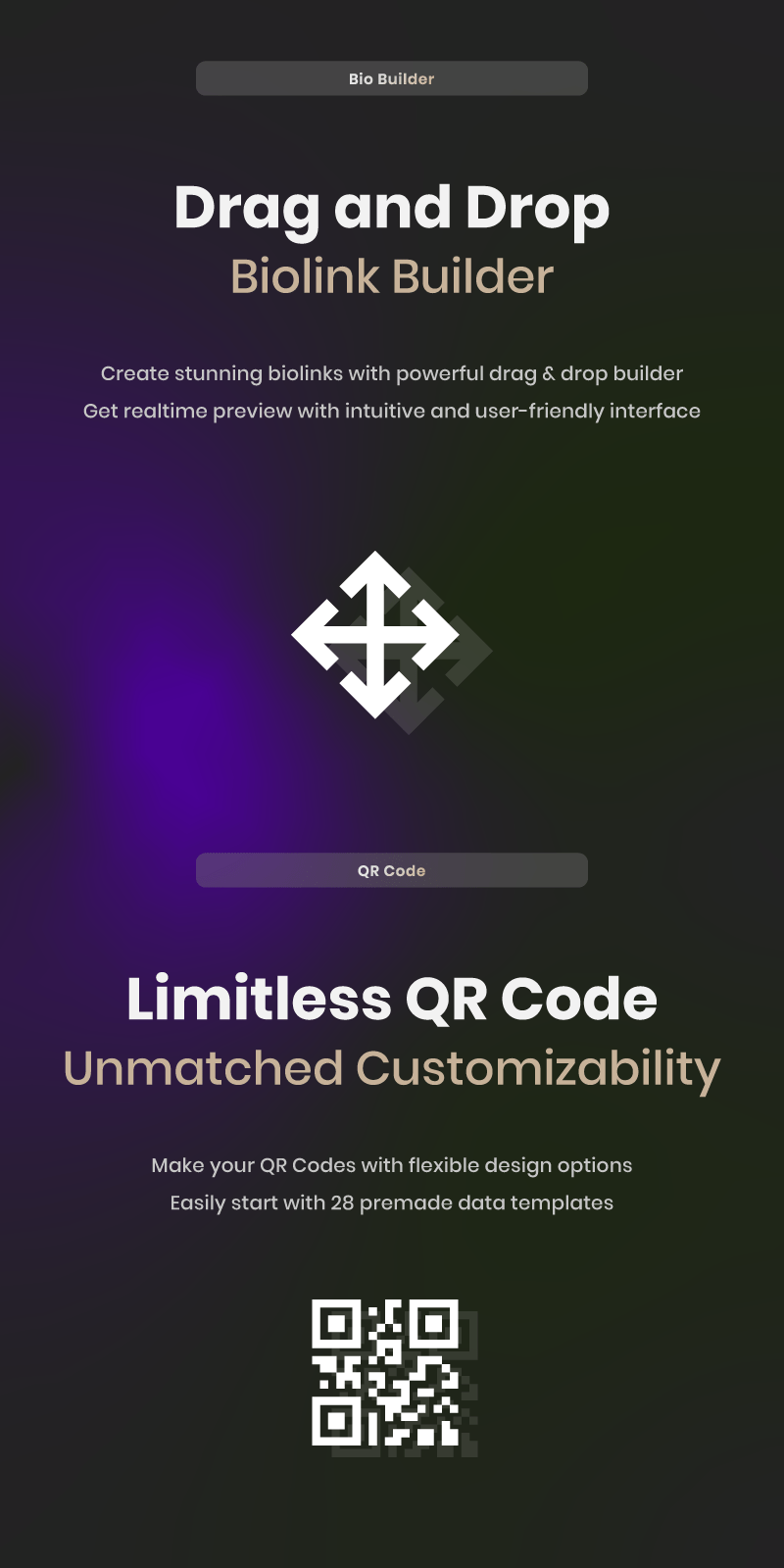 Blink Bio Link bio builder and QR Code