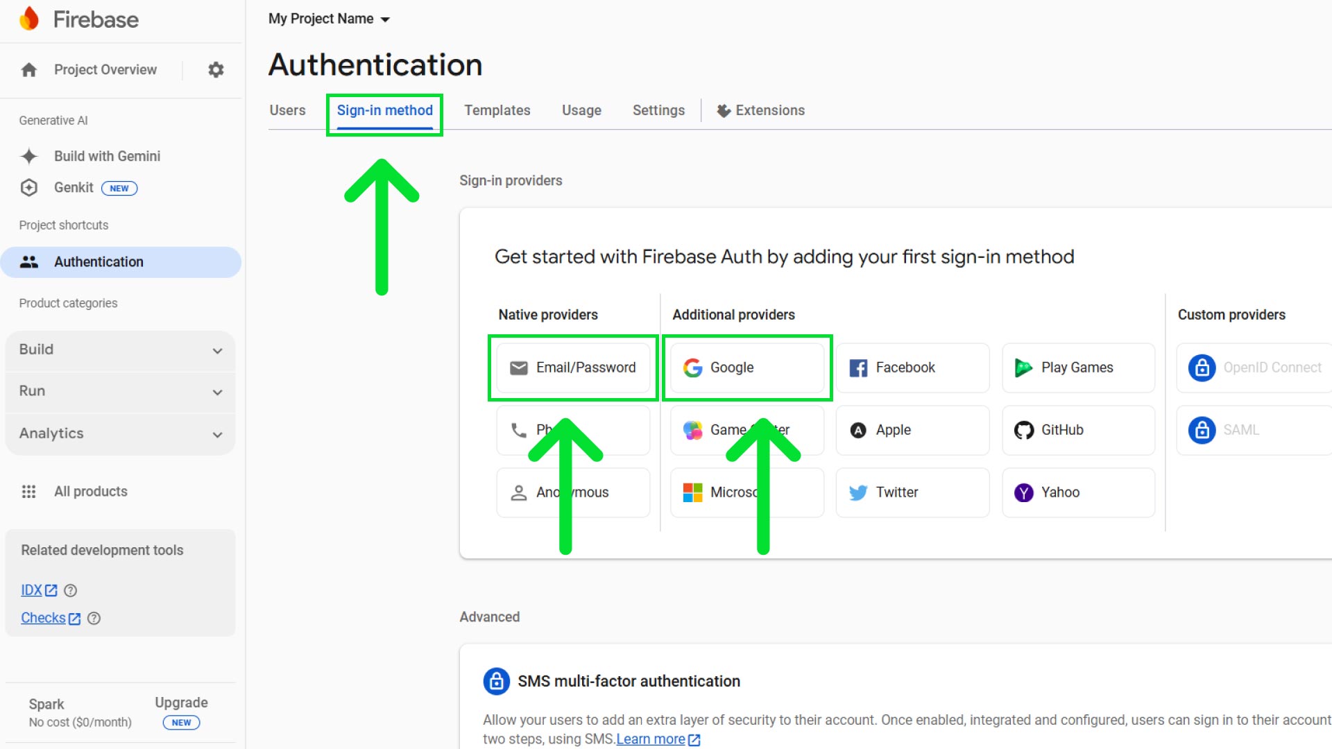 Firebase Auth Select Providers Firebase Auth Select Providers