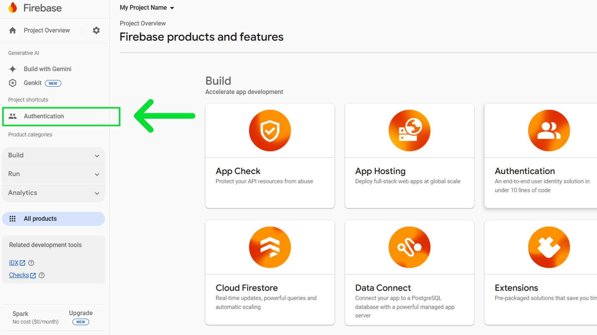 Firebase Select Auth Options Firebase Select Auth Options